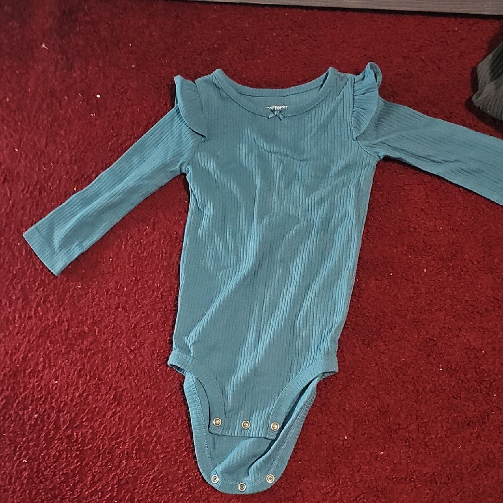 Carter's Teal Ruffle Sleeve Bodysuit